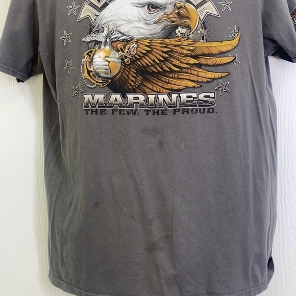 Harley Davidson - Vintage Earned Never Given Marines Dothan Alabama Shirt Size L - Picture 4 of 12